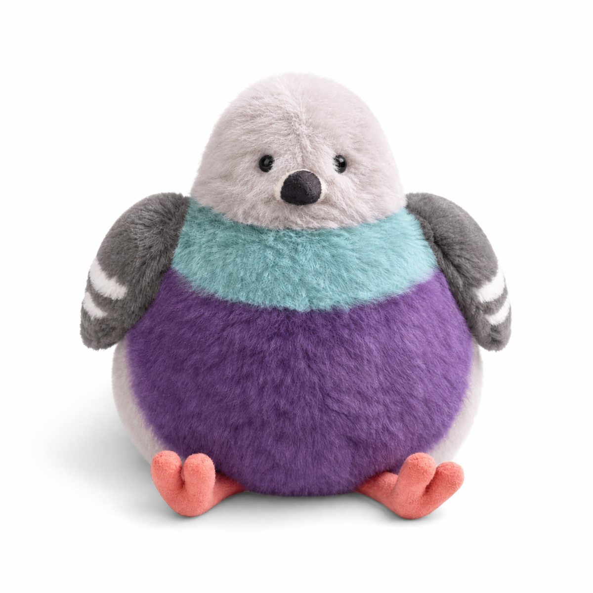 Peluche Oiseau Pigeon Violet Dodu