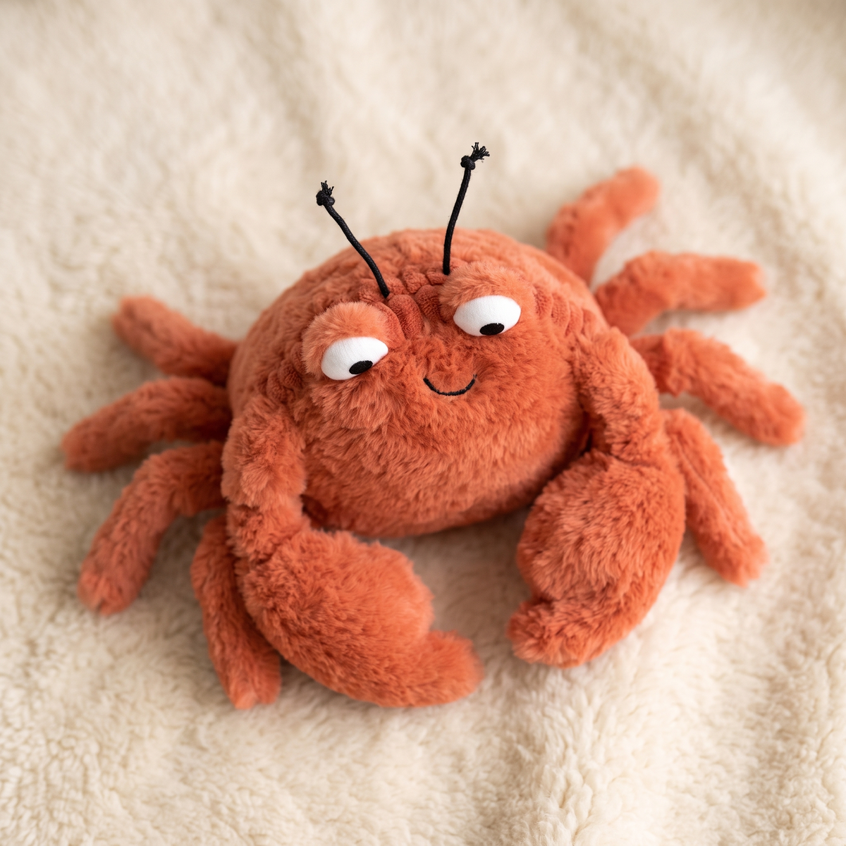 Peluche Crabe Orange Douce