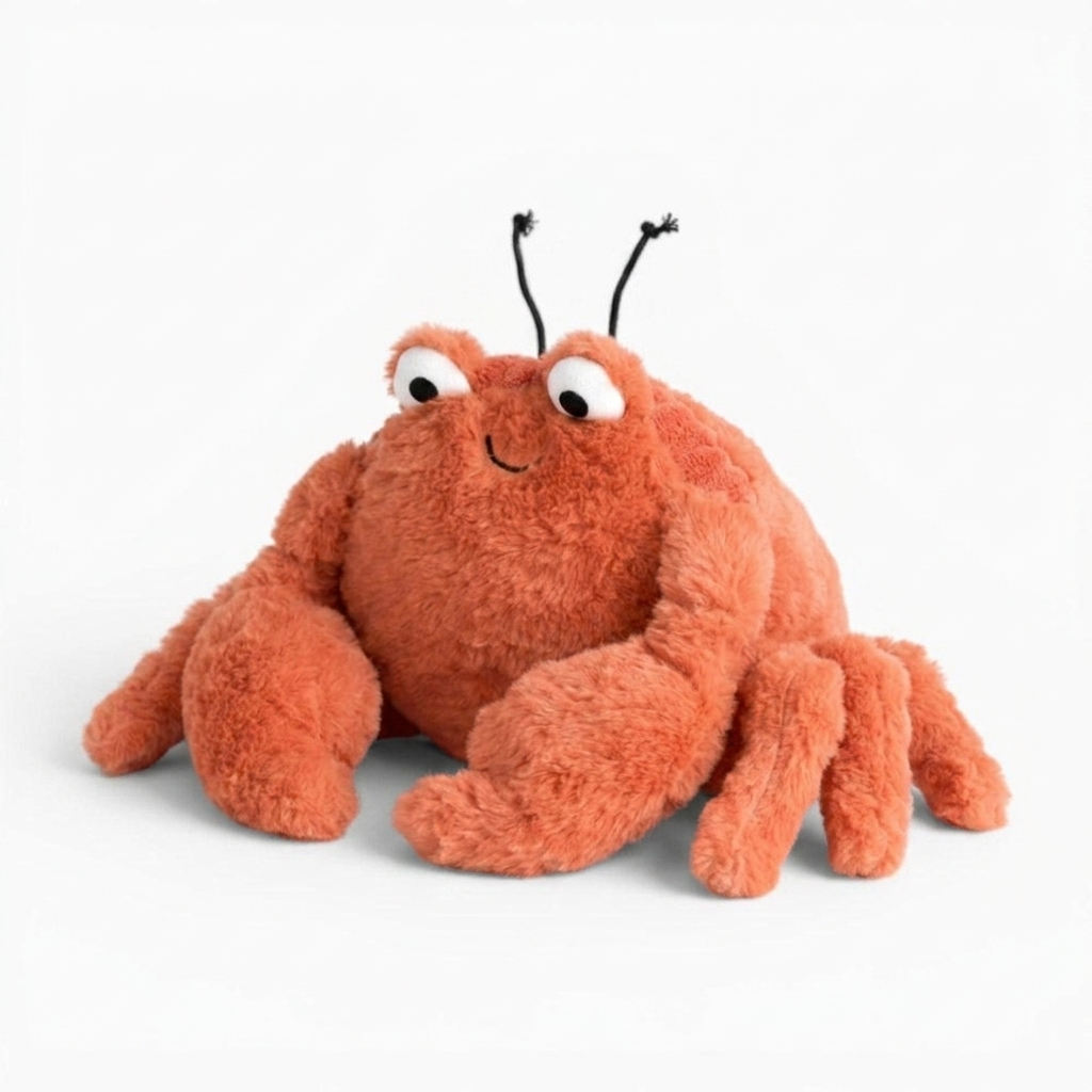 Peluche Crabe Orange Douce