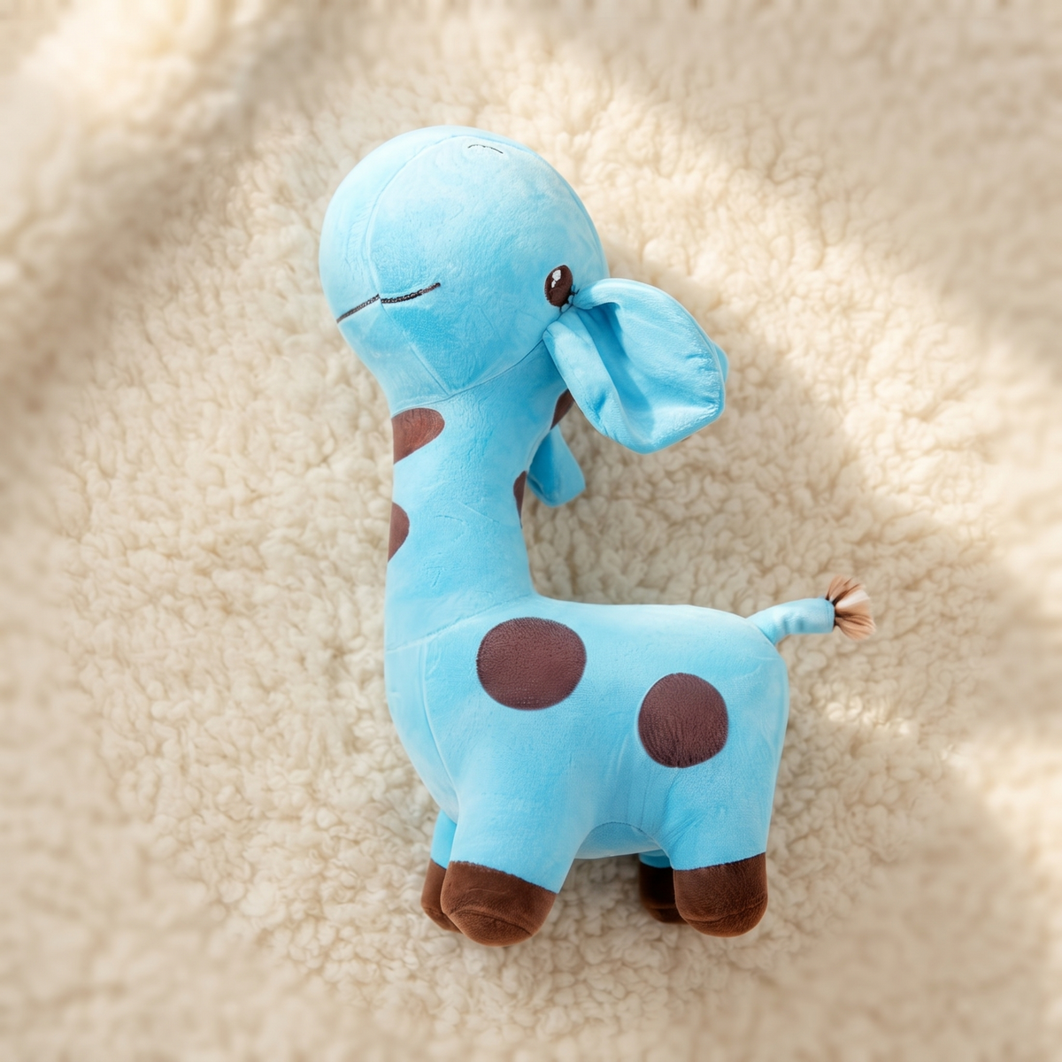 Girafe Peluche Bleue Douce