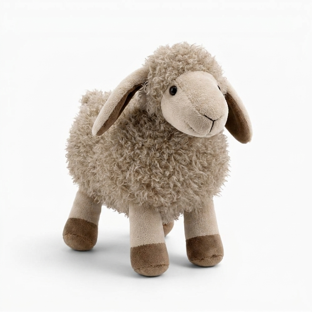 Peluche Mouton Grise en Coton
