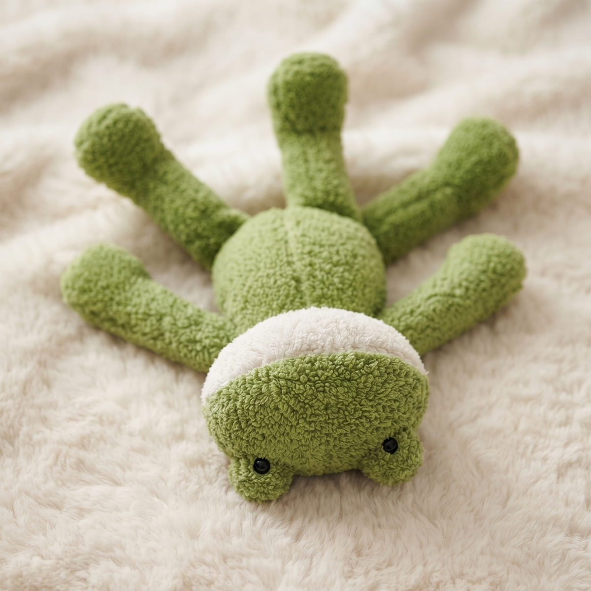 Peluche Grenouille Verte aux Longues Jambes
