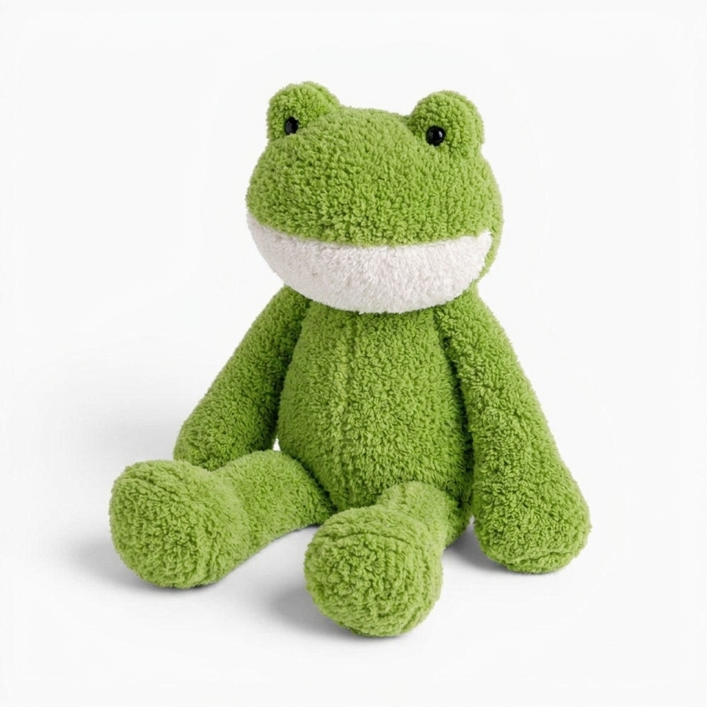 Peluche Grenouille Verte aux Longues Jambes