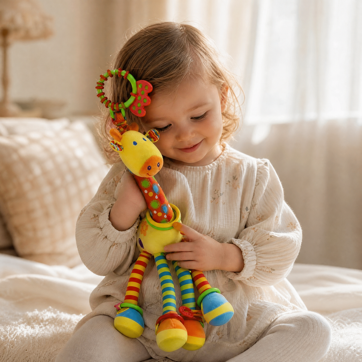 Hochet Girafe d'Éveil avec Anneau