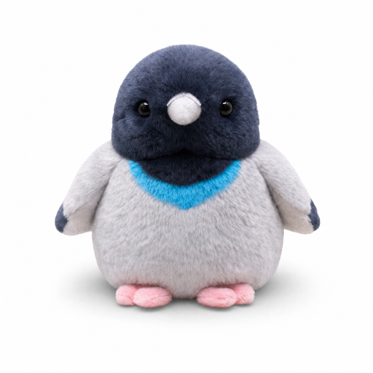 Peluche Oiseau Sonore Pigeon Bleu et Gris