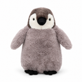 Peluche Coussin Pingouin Gris Mauve