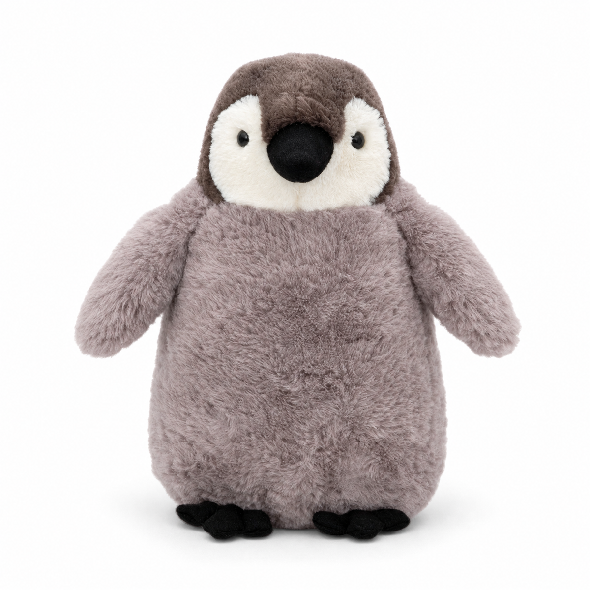 Peluche Coussin Pingouin Gris Mauve