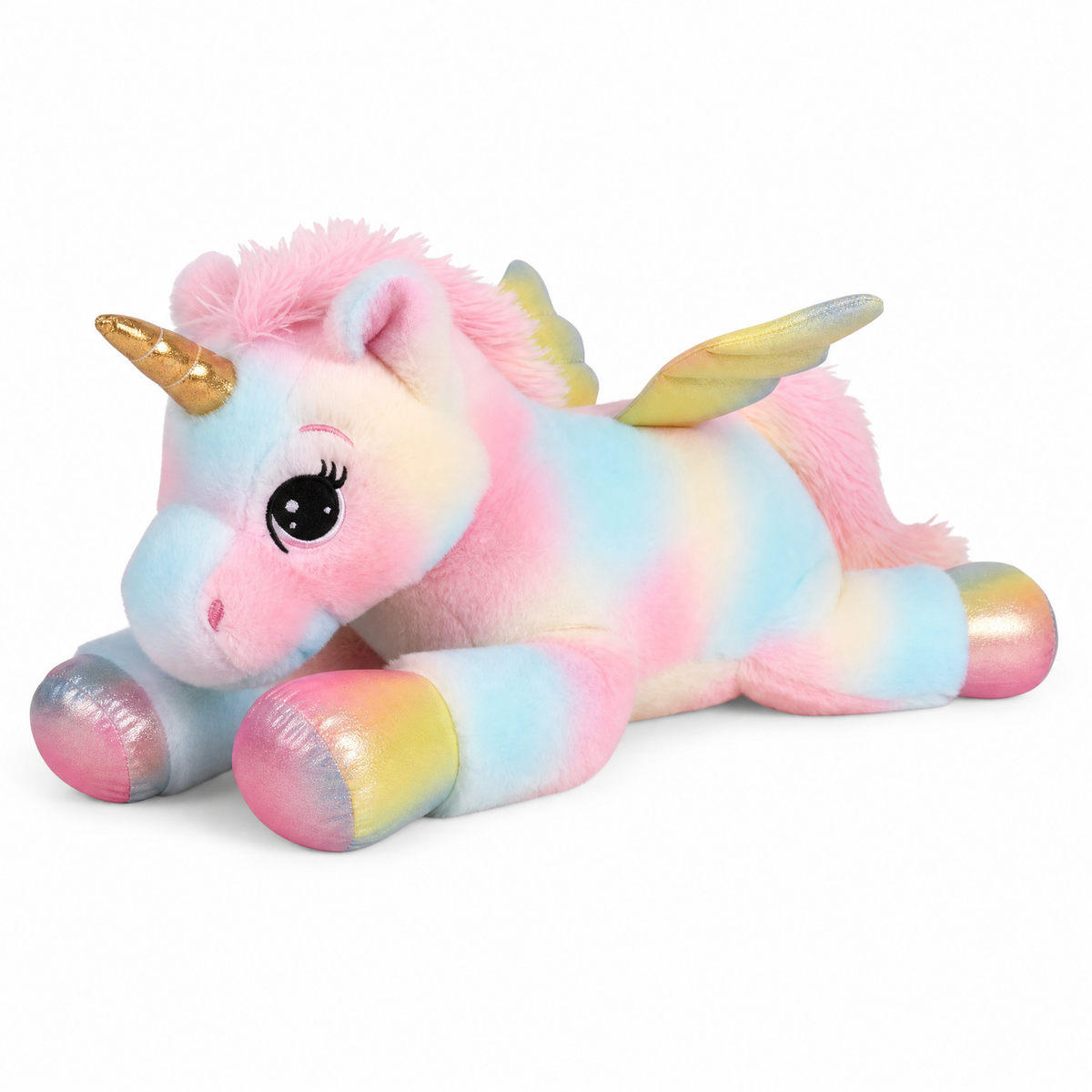 Licorne Géante Peluche Arc-en-Ciel Pastel 60 cm