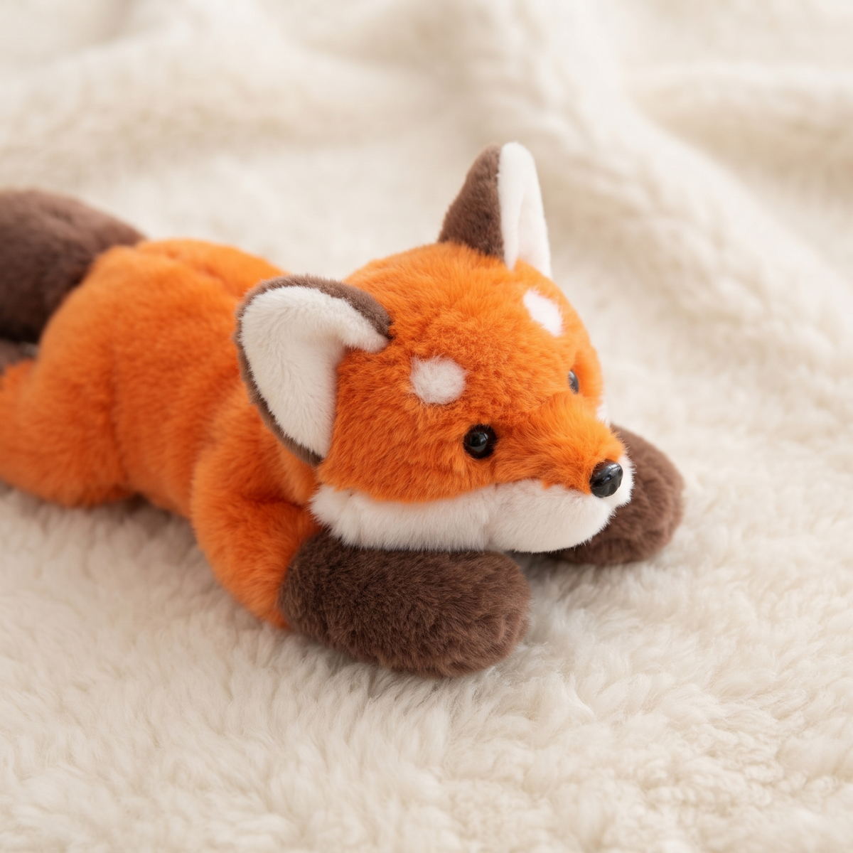 Peluche Renard Orange Allongée