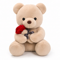 Nounours Saint-Valentin avec Rose Rouge