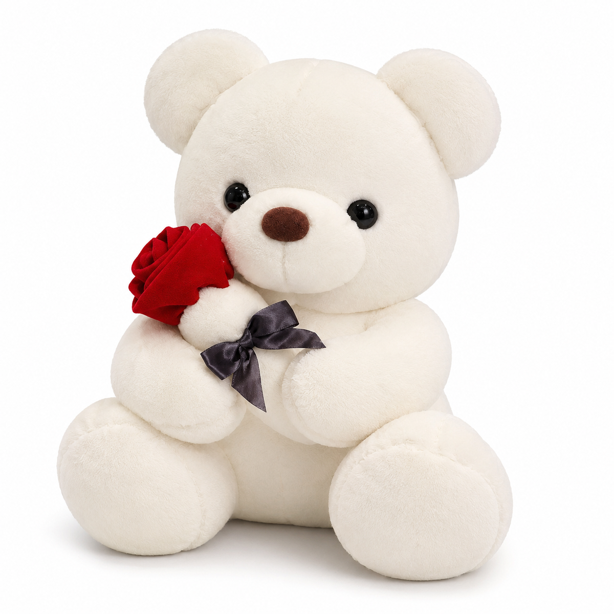 Nounours Saint-Valentin avec Rose Rouge