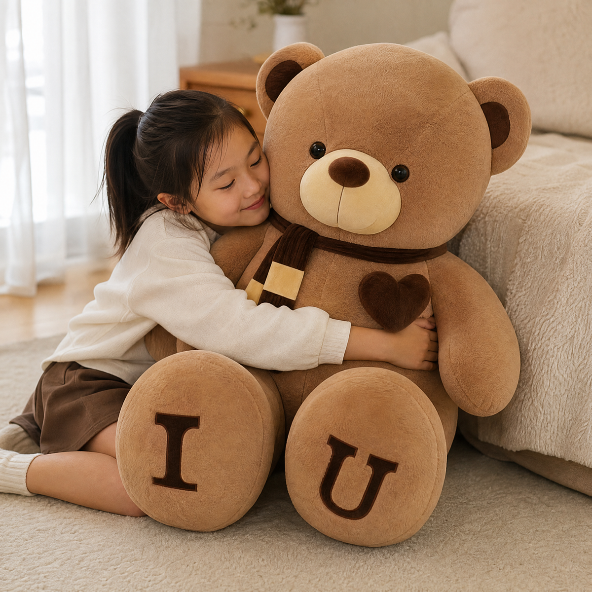 Ours en Peluche Géant I Love U