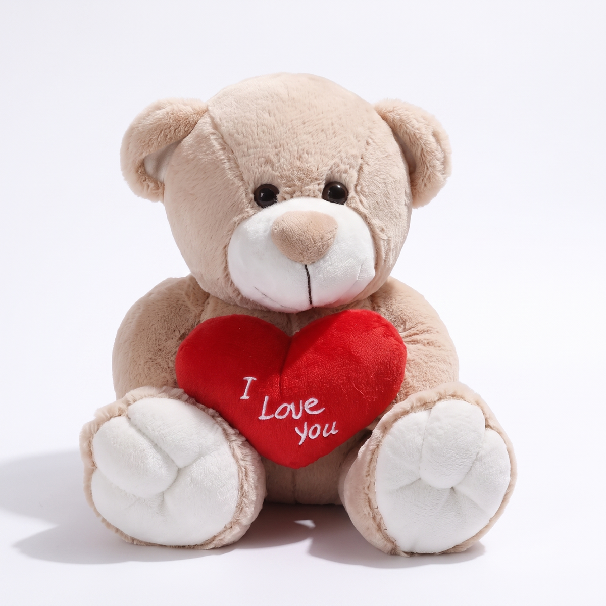 Teddybär mit Herz I Love You – Beige 33 cm