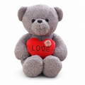 Ourson en Peluche Gris avec Cœur Love