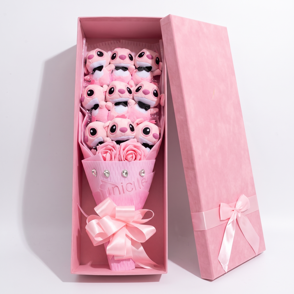 Peluche Angel Bouquet Romantique 9 Pièces