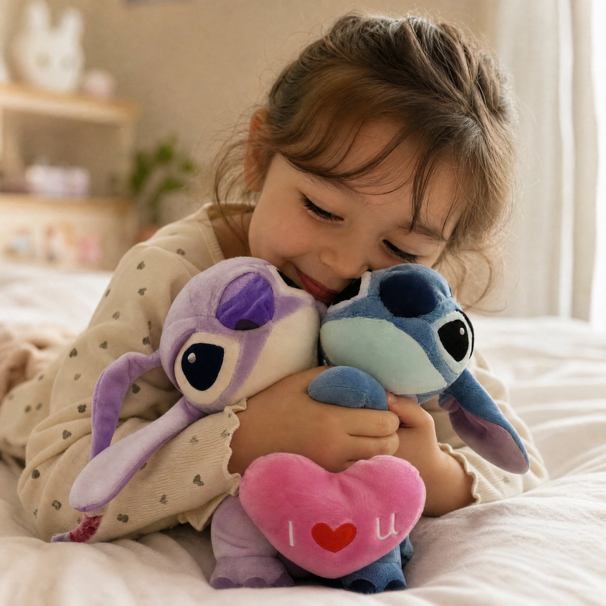 Peluche Angel Stitch Duo Amoureux