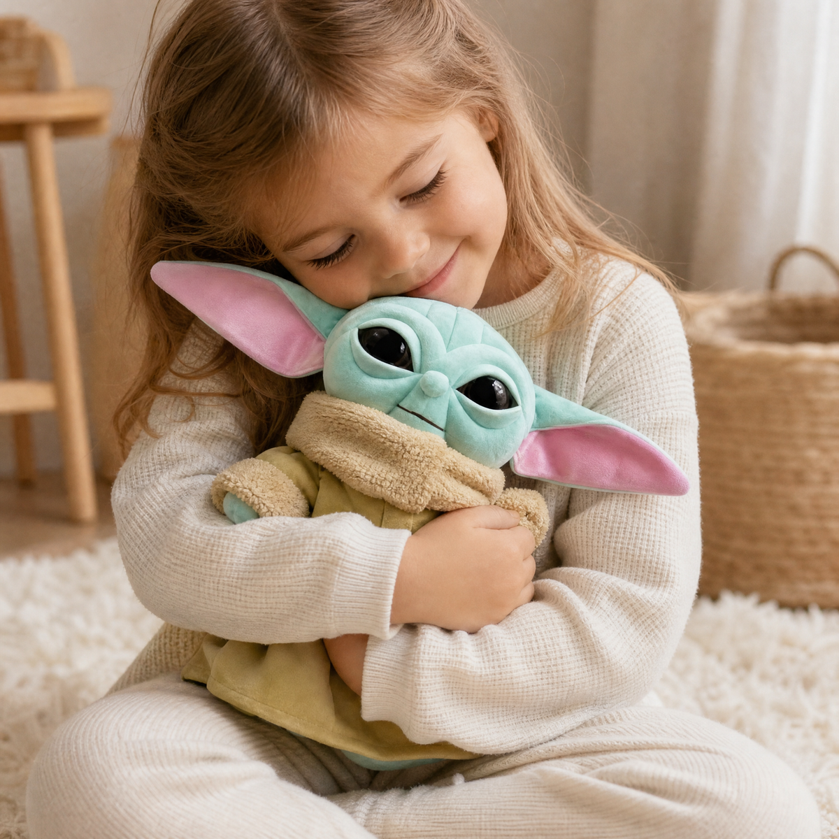 Peluche Baby Yoda Bleu 34cm