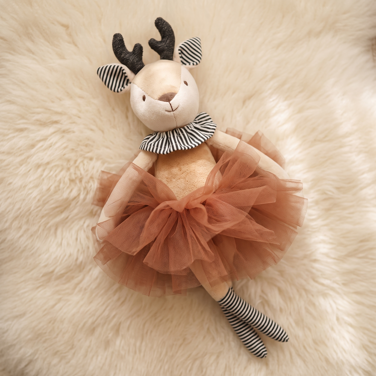 Peluche Biche en Tutu Orange