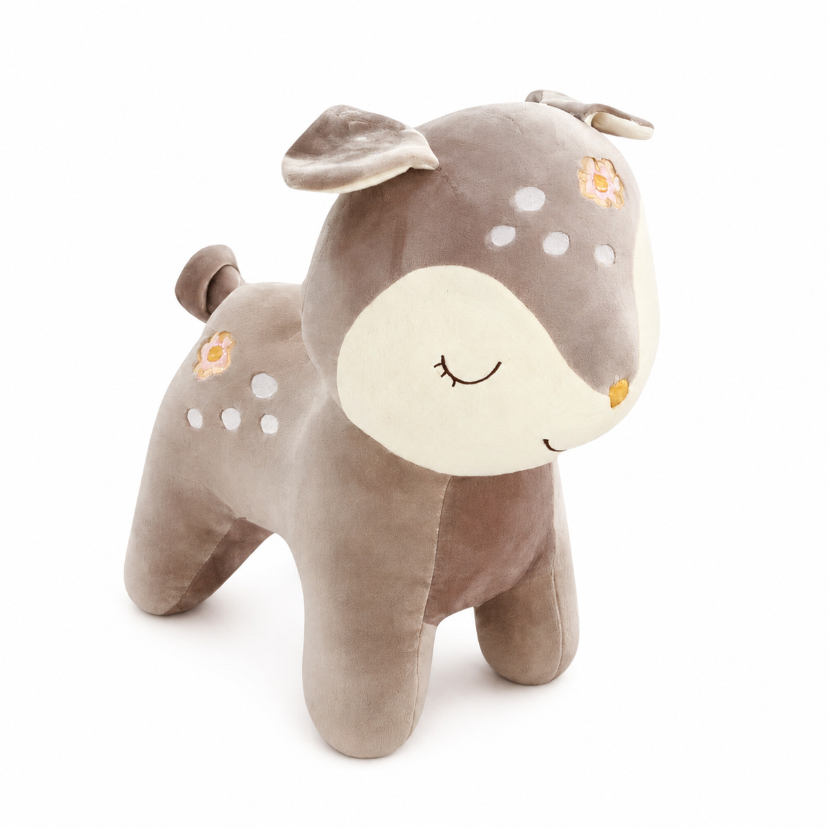 Peluche Biche Rassurante 28cm Rose ou Marron