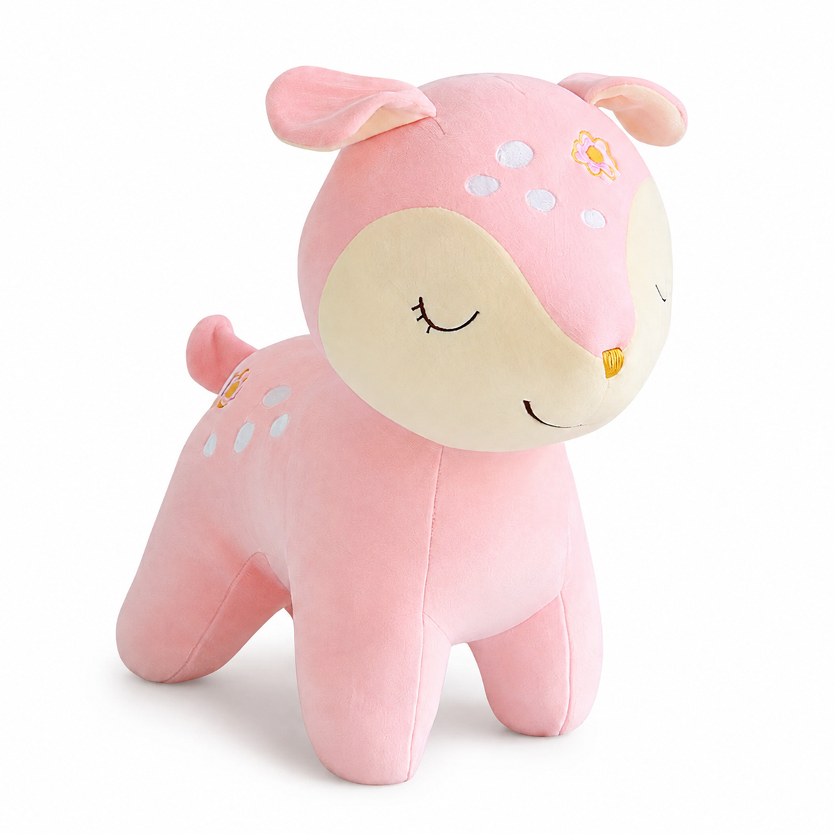 Peluche Biche Rassurante 28cm Rose ou Marron