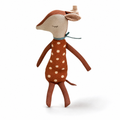 Peluche Biche Tissu Marron à Pois