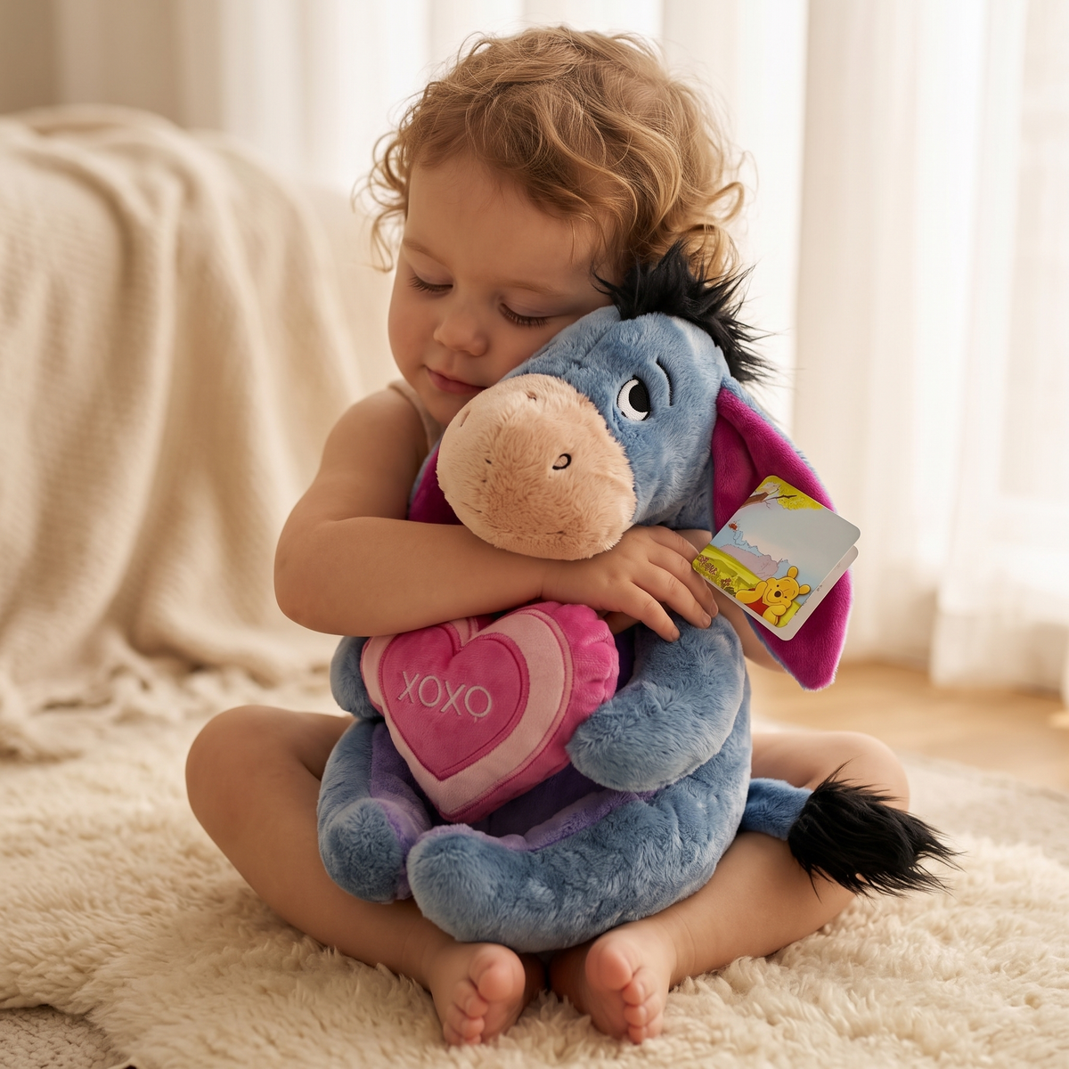 Peluche Bourriquet Disney Cœur XOXO