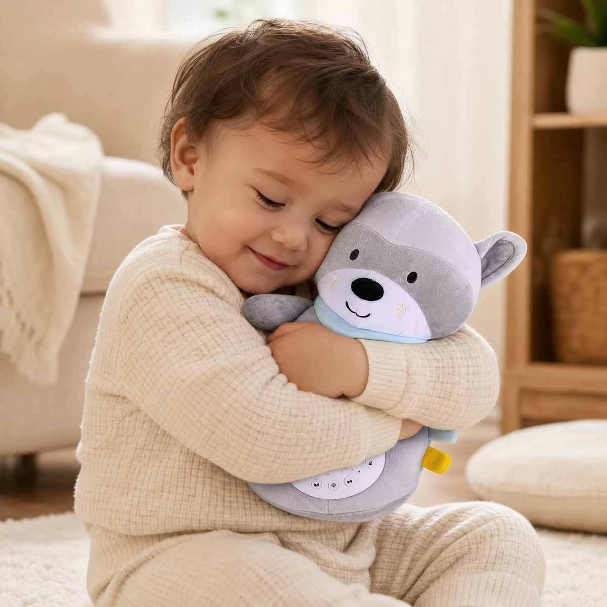 Peluche Bruit Blanc Raton Laveur Apaisant