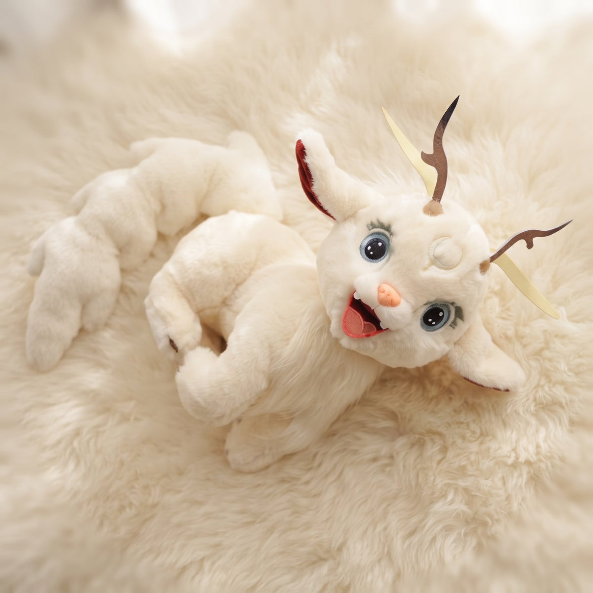 Peluche Cerf Blanche 50cm