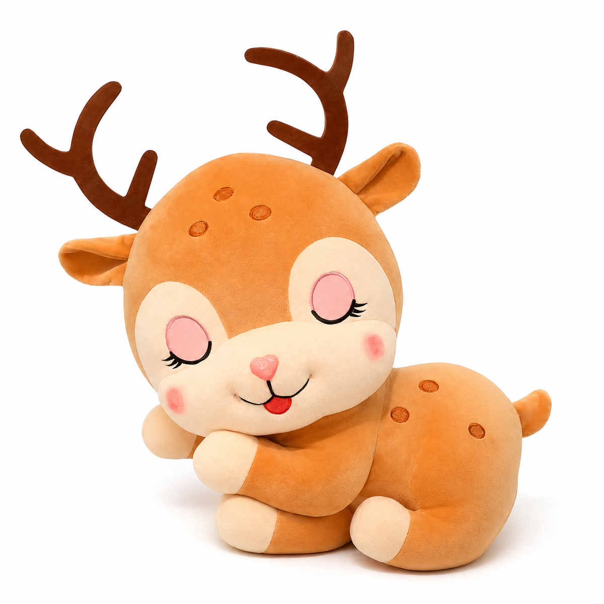 Peluche Cerf Endormi Doudou Apaisant