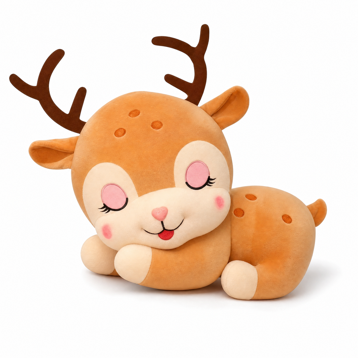 Peluche Cerf Endormi Doudou Apaisant