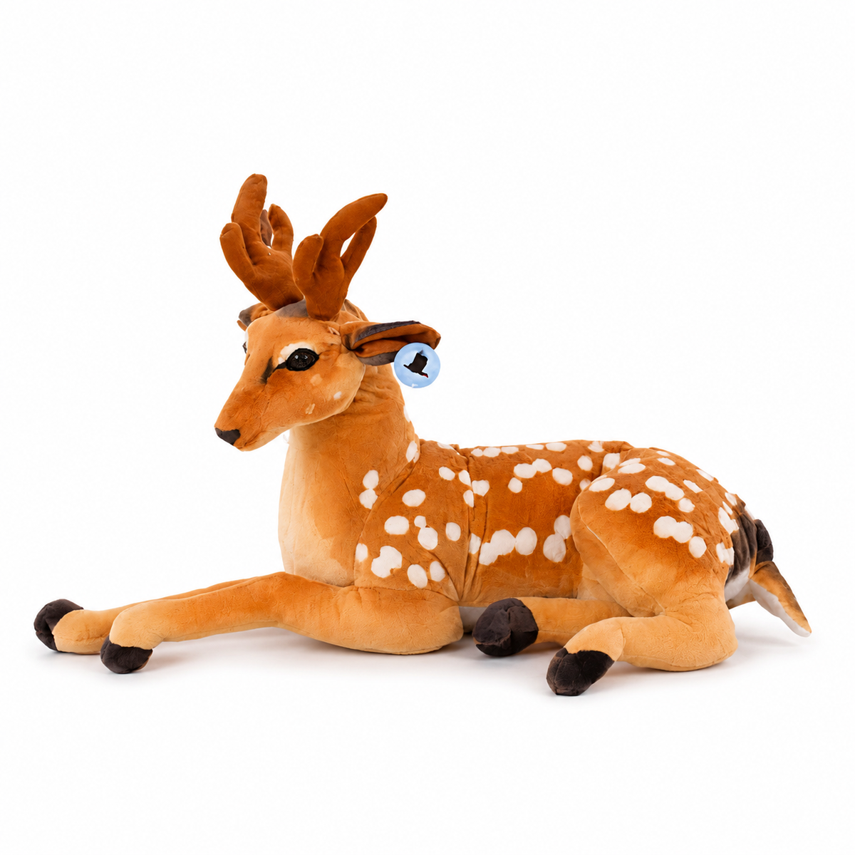 Peluche Cerf Géante avec Taches Blanches