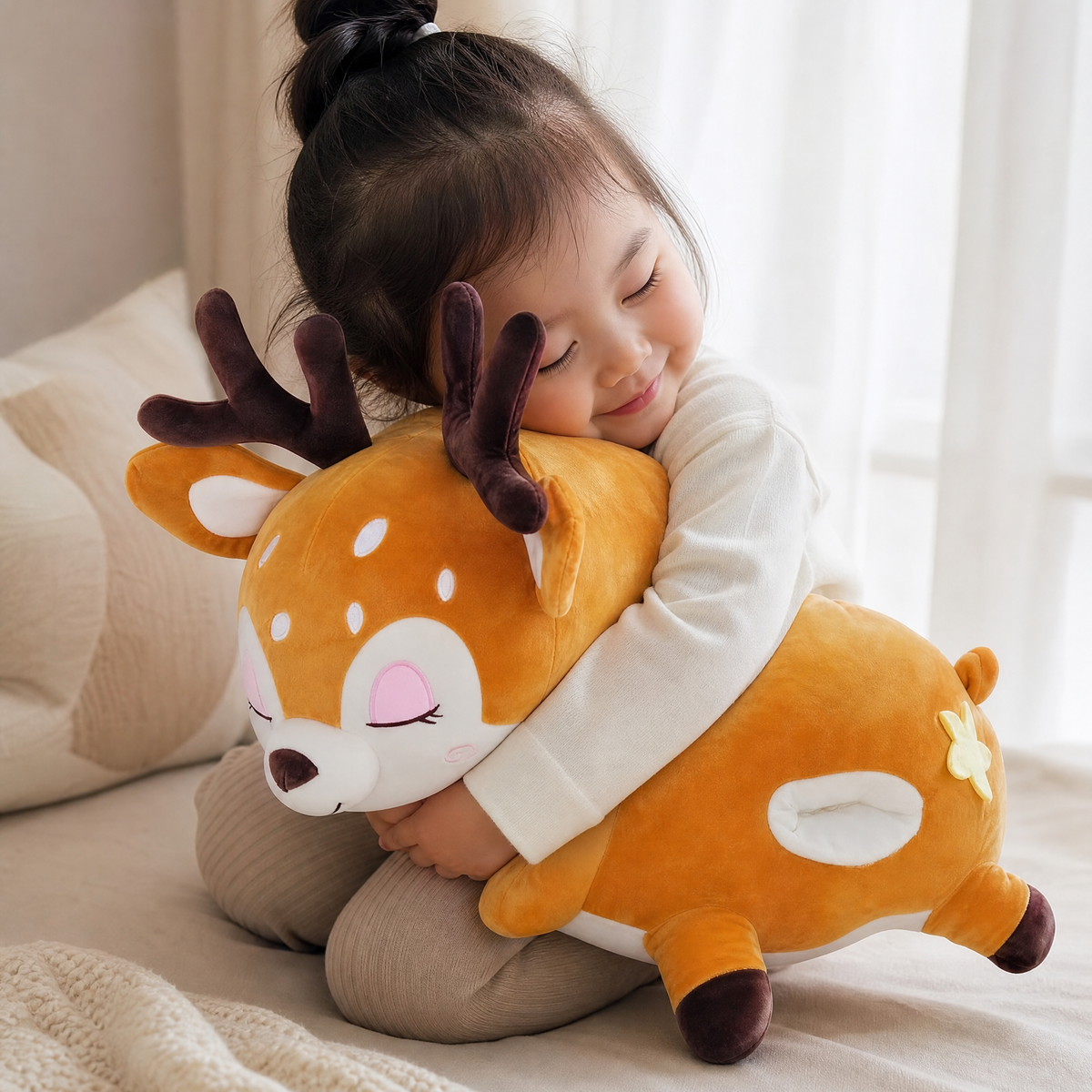 Peluche Cerf Oreiller Géant