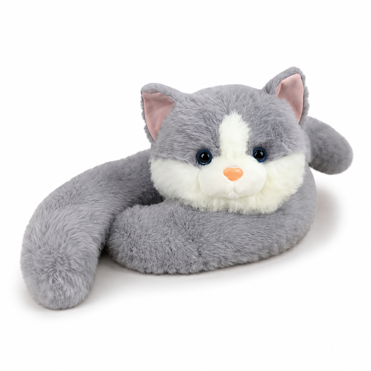 Peluche Chat Lestée Réconfortante Roux ou Gris