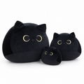 Peluche Chat Noir aux Grands Yeux