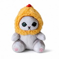 Peluche Chat Poulet avec Cagoule Jaune