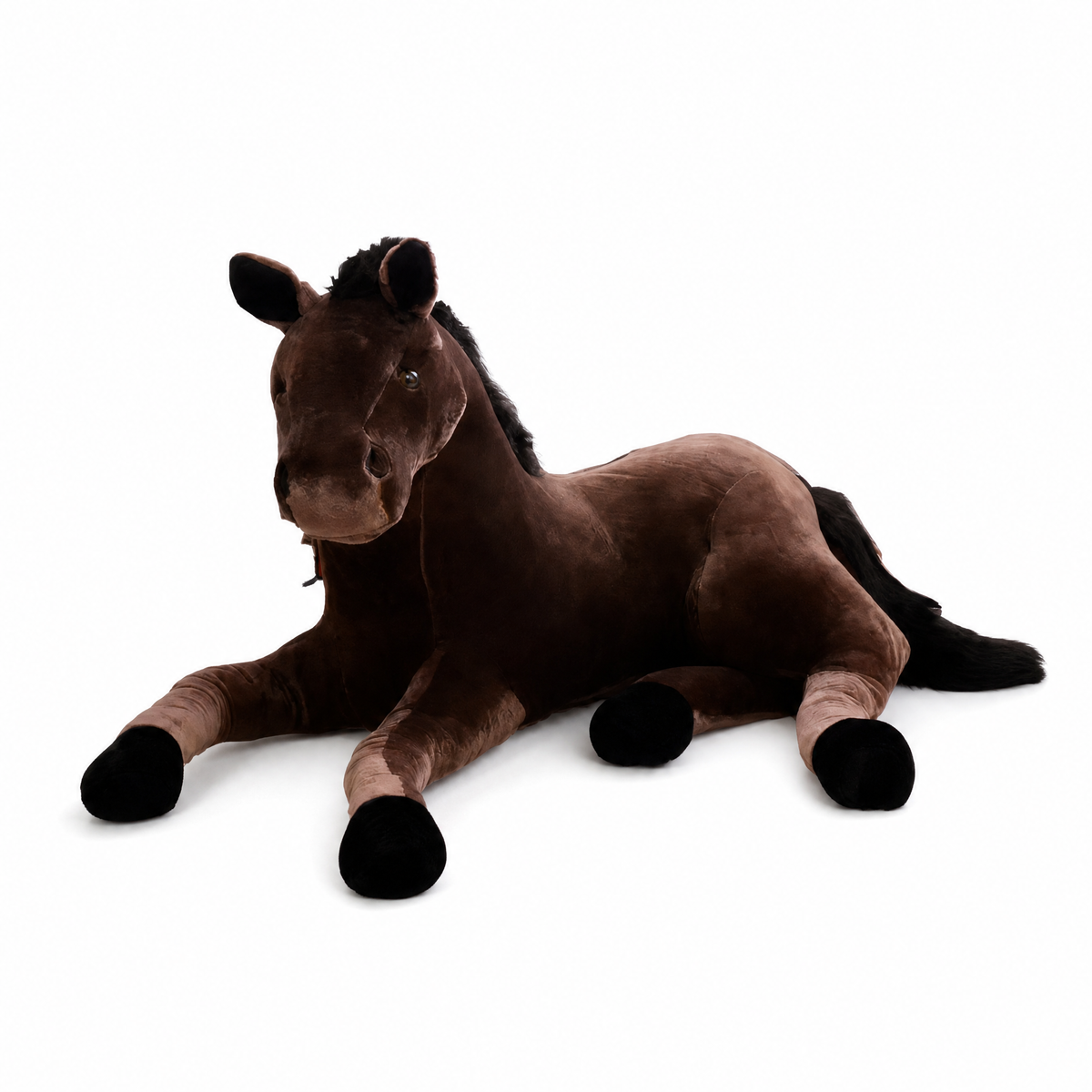 Peluche Cheval Marron 65 cm