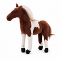Peluche Cheval Réaliste Marron et Blanc