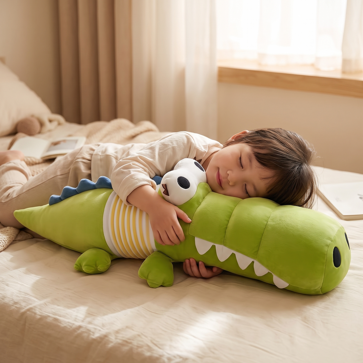 Peluche Crocodile Articulée Colorée 65 cm