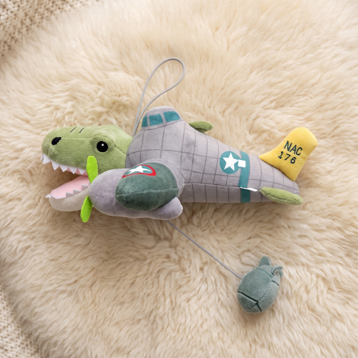 Peluche Crocodile Avion de Guerre Bombardiro