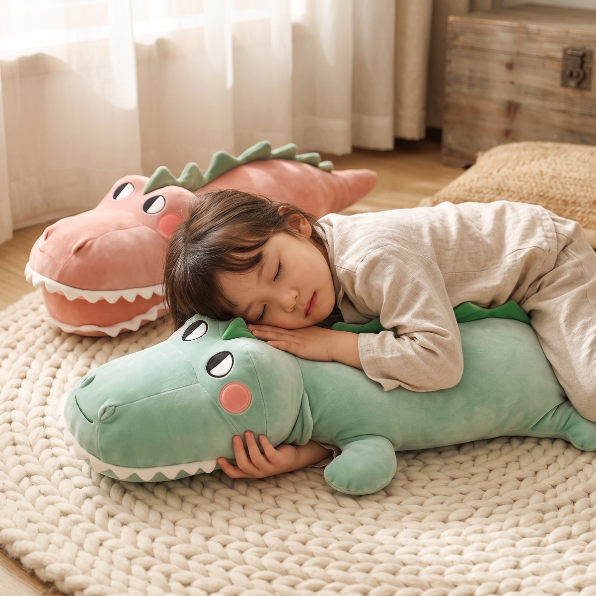 Peluche Crocodile Géante Câlin 70-90cm