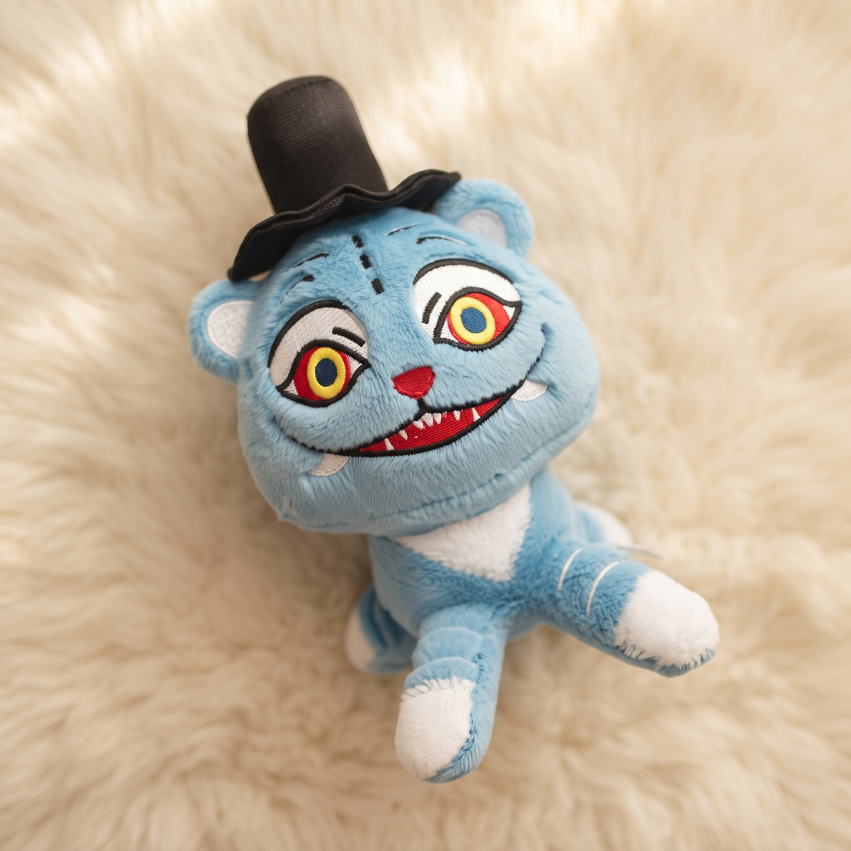 Peluche Décorative Tigre Bleu à Chapeau
