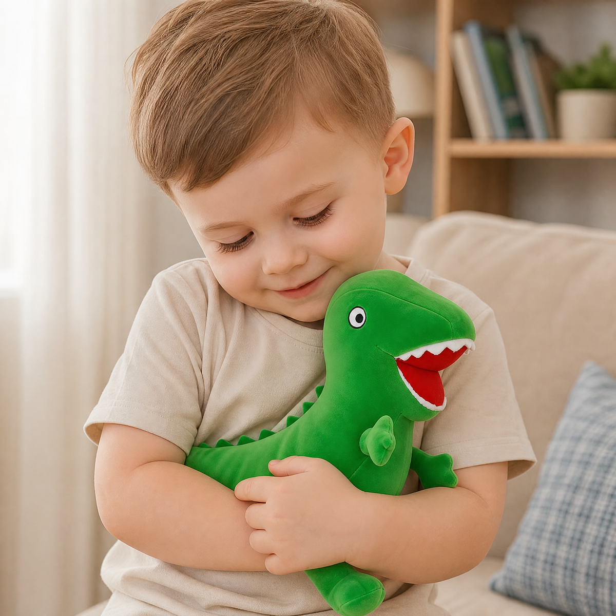 Plüschtier Grüner Dinosaurier George Pig 19 cm