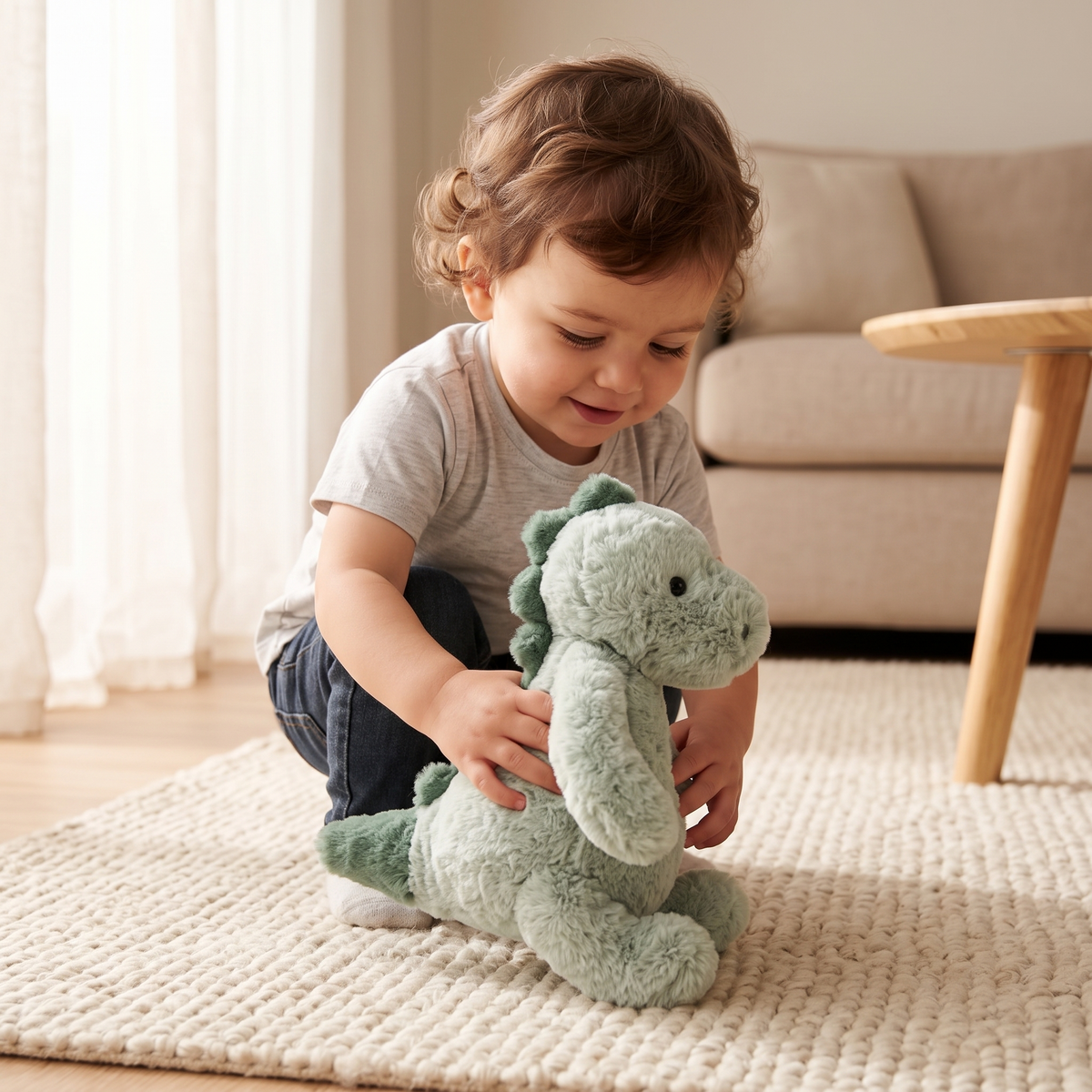 Peluche Dinosaure Vert Ultra Douce 22cm
