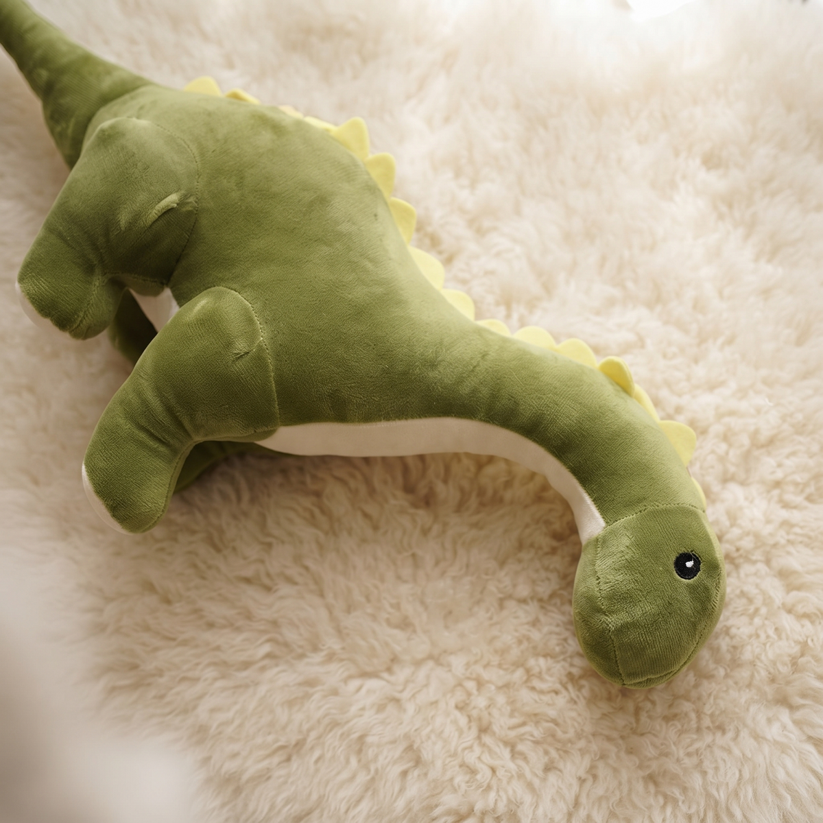 Peluche Diplodocus Verte à Long Cou
