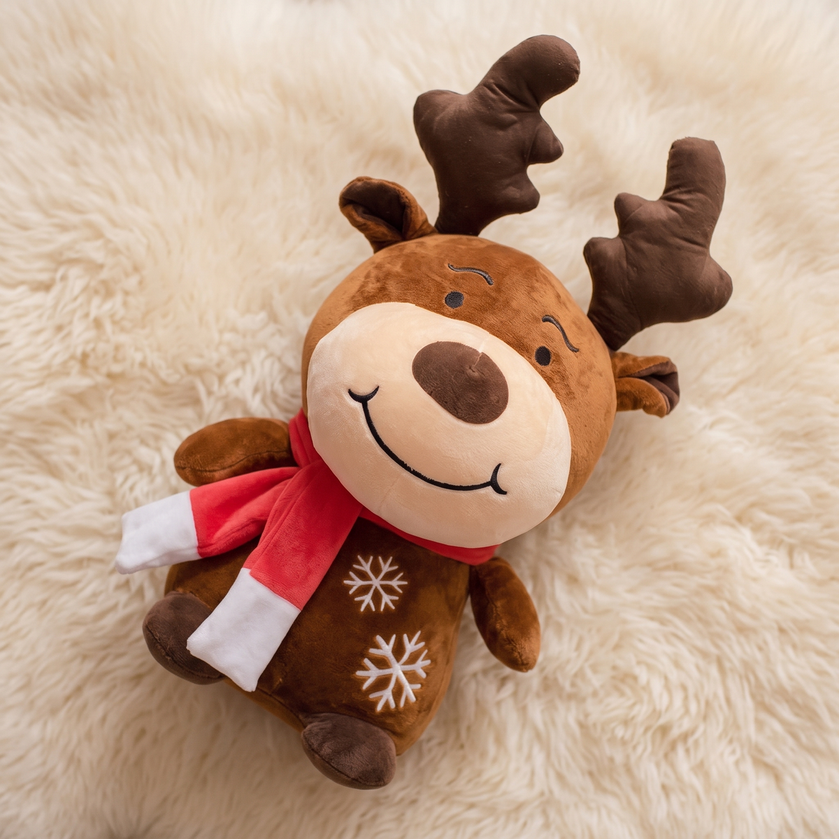 Peluche Enfant Cerf de Noël avec Écharpe