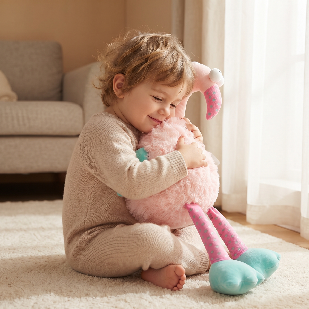 Peluche Flamant Rose Colorée
