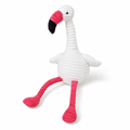 Plüschtier Flamingo Cord-Baumwolle Weiß