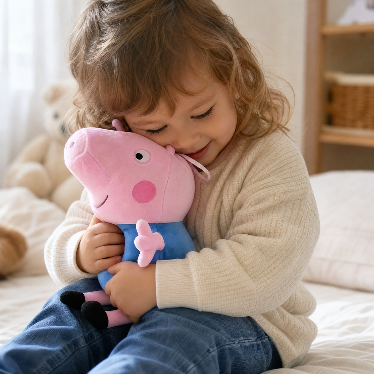 Peluche George Pig 19 cm en Coton Doux