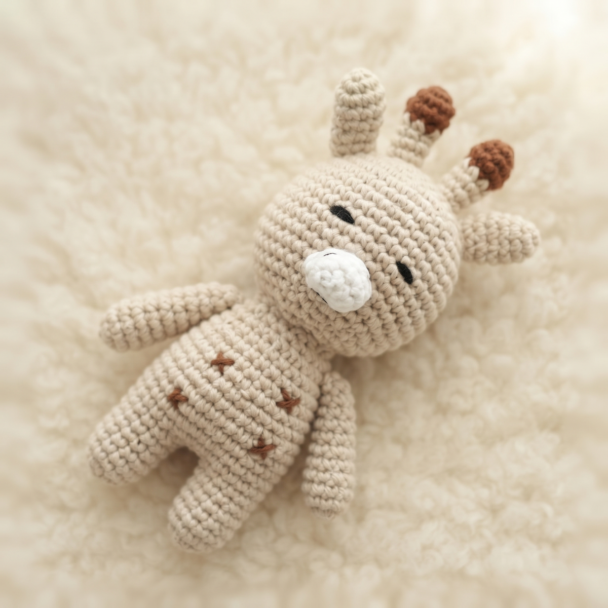 Peluche Girafe Crochet Fait Main Coton