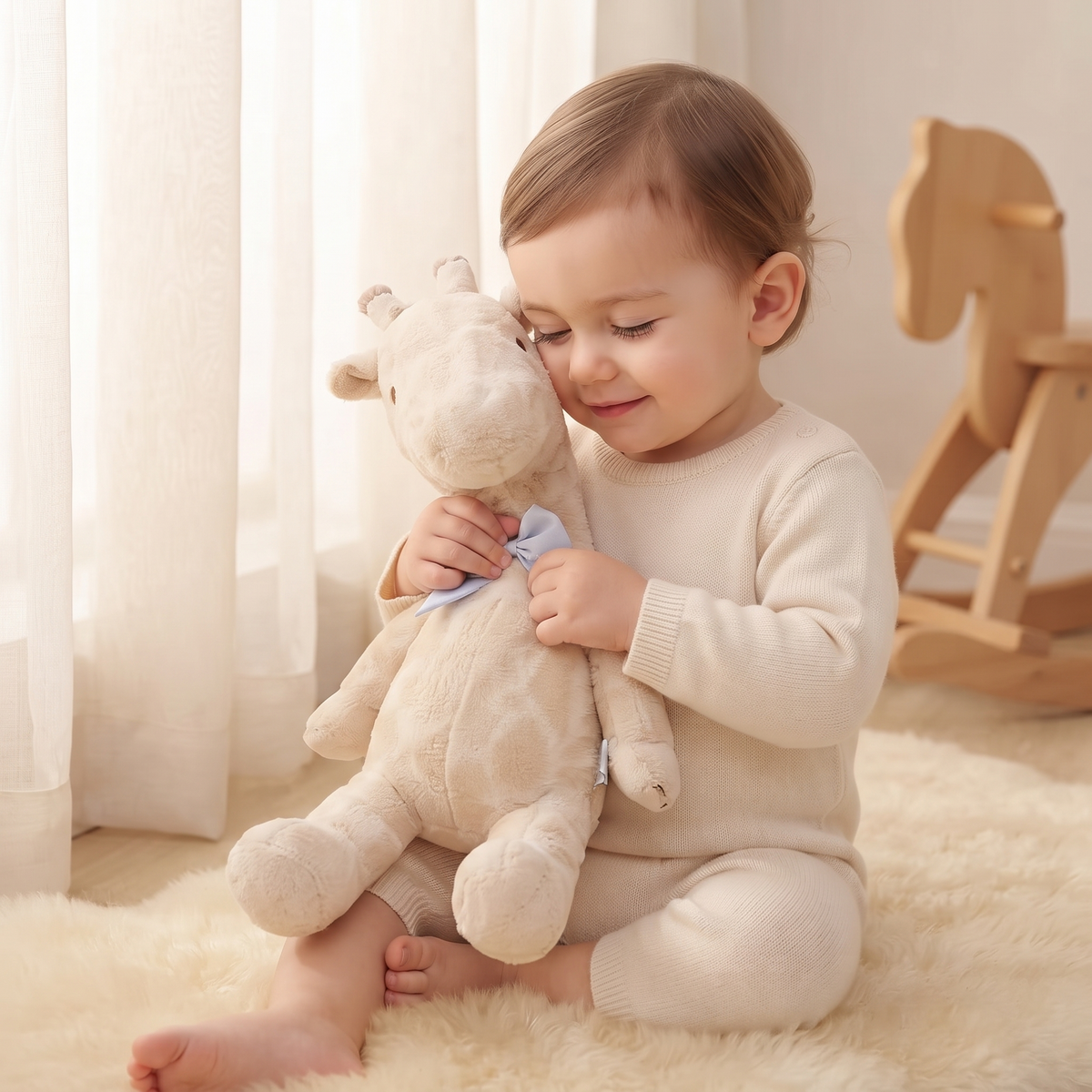 Peluche Girafe Kawaii Beige